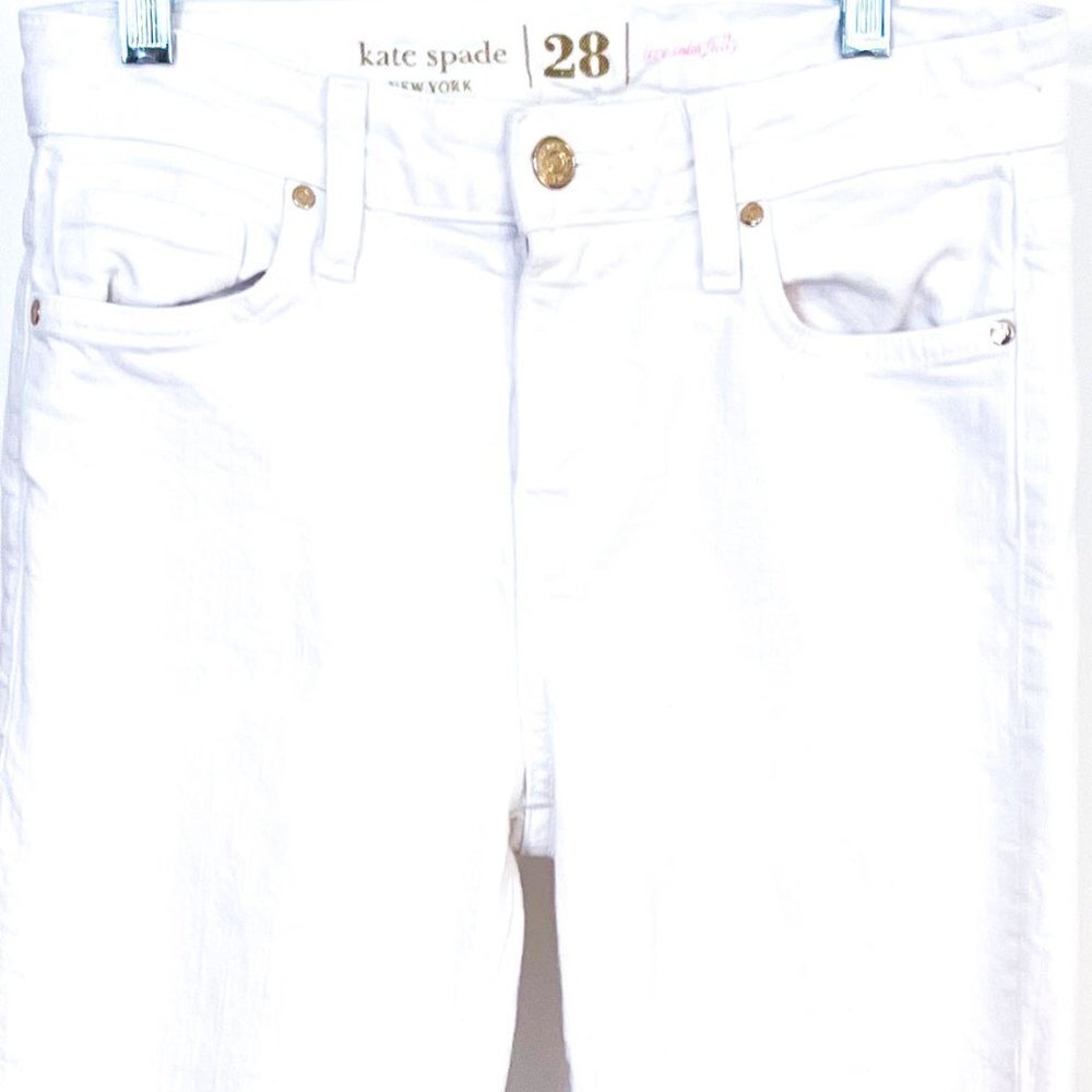 kate spade Live Colorfully white skinny jeans Size 28 - Picture 4 of 12